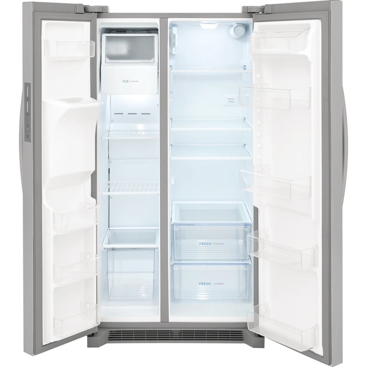 FRSS2623AS Frigidaire Side by Side Fridge Stainless Steel with Ice and Water