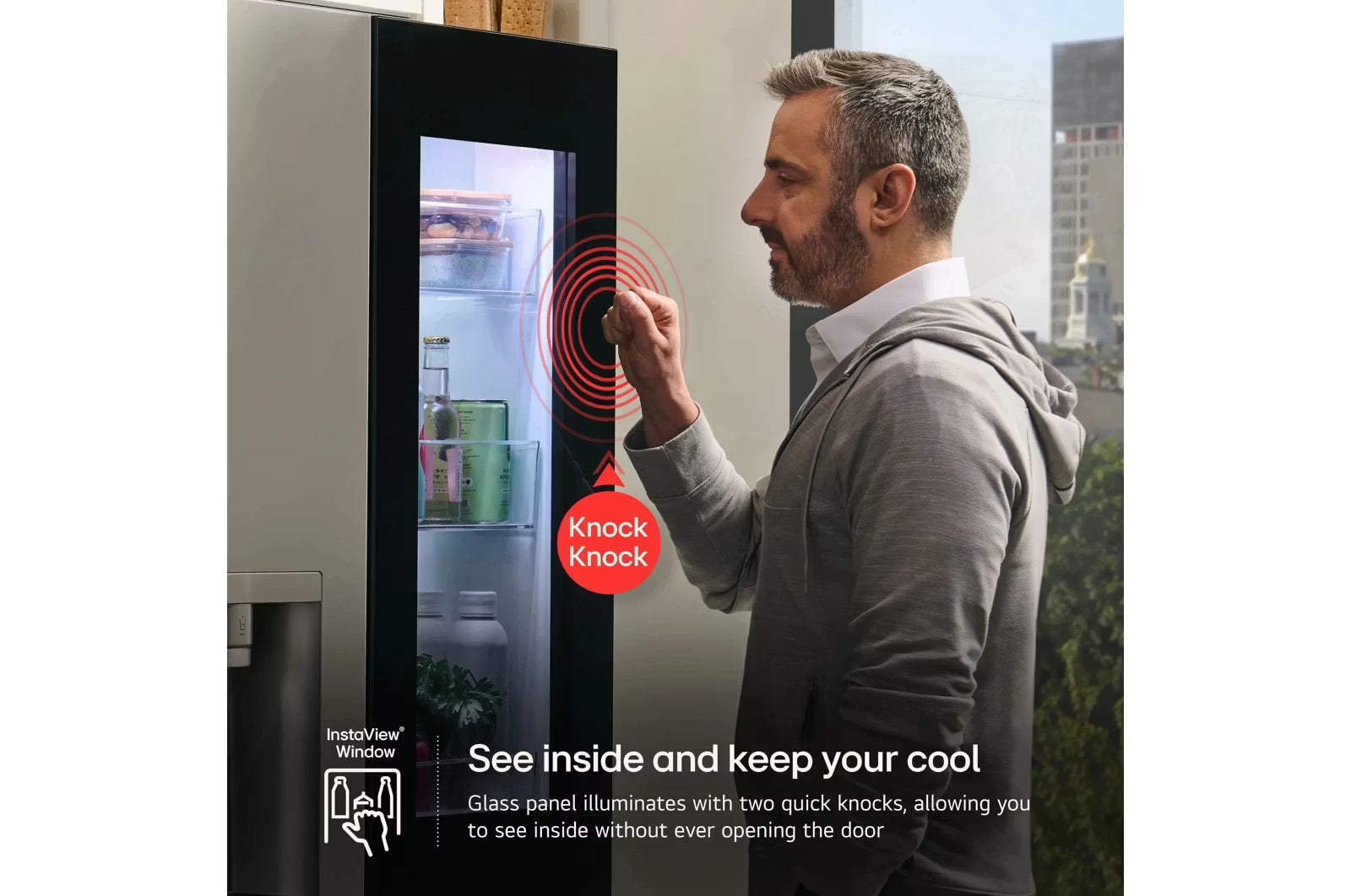 LG LRSVS2706S 36 Inch Freestanding Side by Side Smart Refrigerator 27.1 Cuft. InstaView®, Dual Ice Make, Dispenser, Stainless Steel
