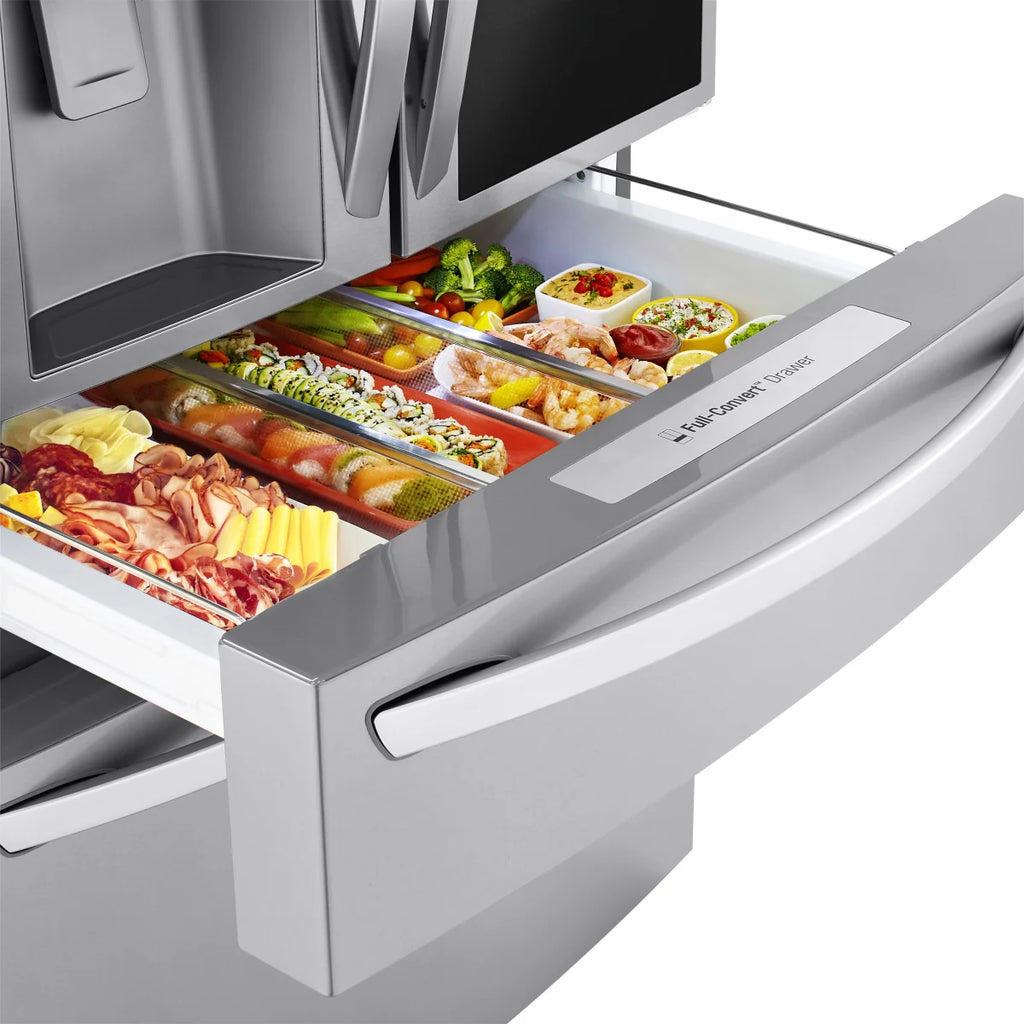 LRMVS3006S LG Stainless Steel French Door Instaview Door-in-Door Fridge Flex Zone Drawer
