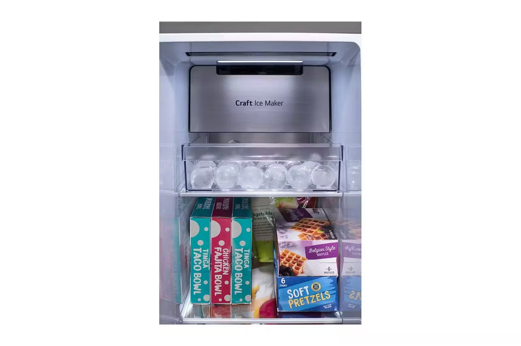 LG LRSVS2706S 36 Inch Freestanding Side by Side Smart Refrigerator 27.1 Cuft. InstaView®, Dual Ice Make, Dispenser, Stainless Steel
