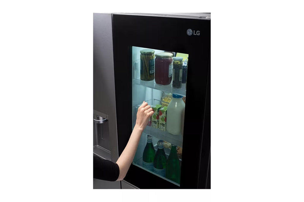 LG LRSVS2706S 36 Inch Freestanding Side by Side Smart Refrigerator 27.1 Cuft. InstaView®, Dual Ice Make, Dispenser, Stainless Steel