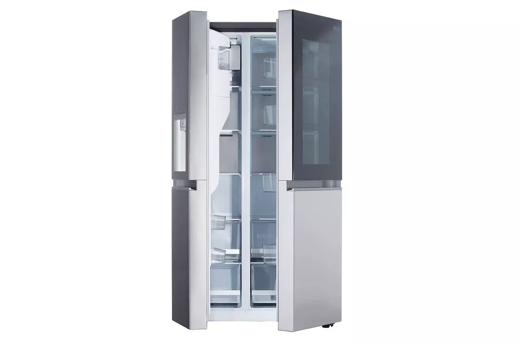 LG LRSVS2706S 36 Inch Freestanding Side by Side Smart Refrigerator 27.1 Cuft. InstaView®, Dual Ice Make, Dispenser, Stainless Steel